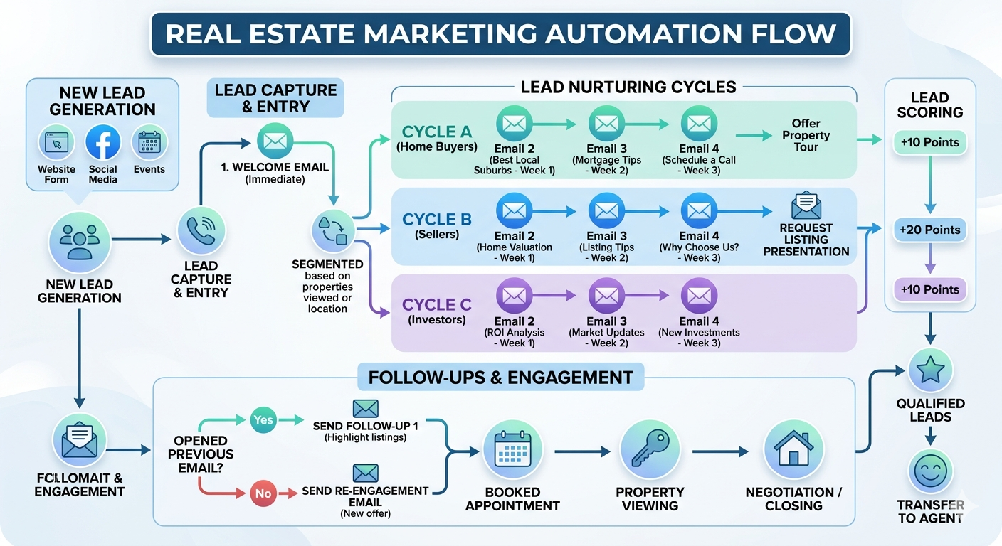 Irish real estate brokerage workflow infographic