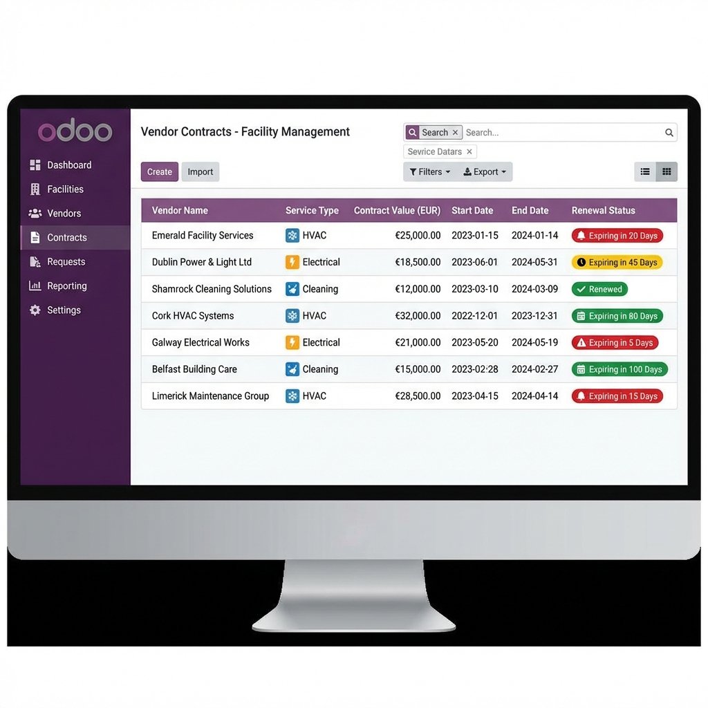 Odoo Vendor Contract Management